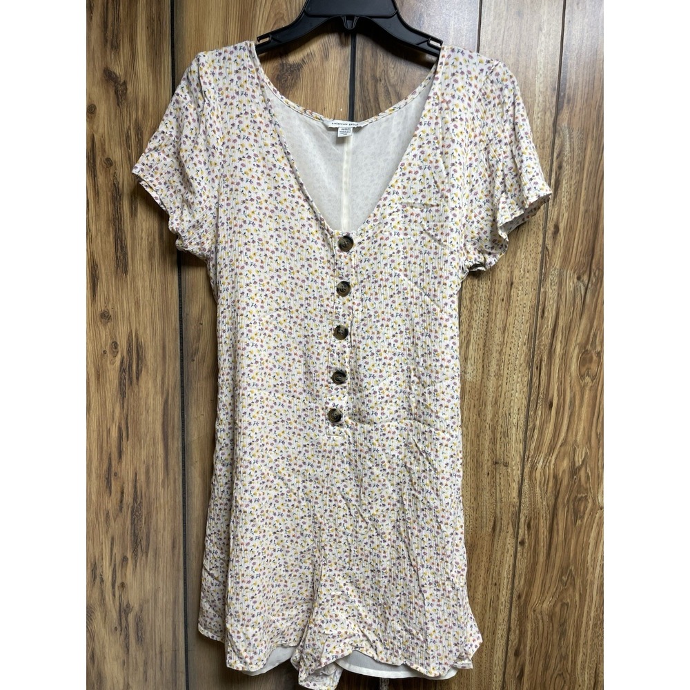 American Eagle Outfitters Womens Romper Floral one piece short set Whimsical Med